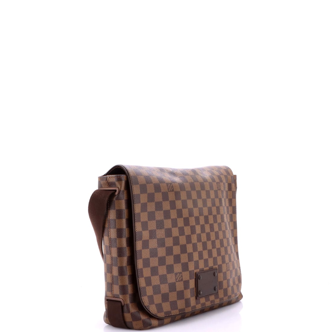 Louis Vuitton Brooklyn Handbag Damier MM: Truly one for the wish list. A Brown damier Brooklyn Handbag Damier MM from Louis Vuitton (size MM), crafted with the house's signature attention to detail. At 12" x 13" x 3", this piece strikes the i