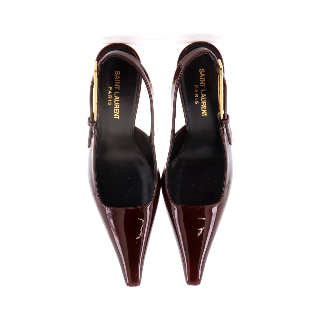 Saint Laurent Women's Lee Slingback Pumps Patent 70 (1 of 3)