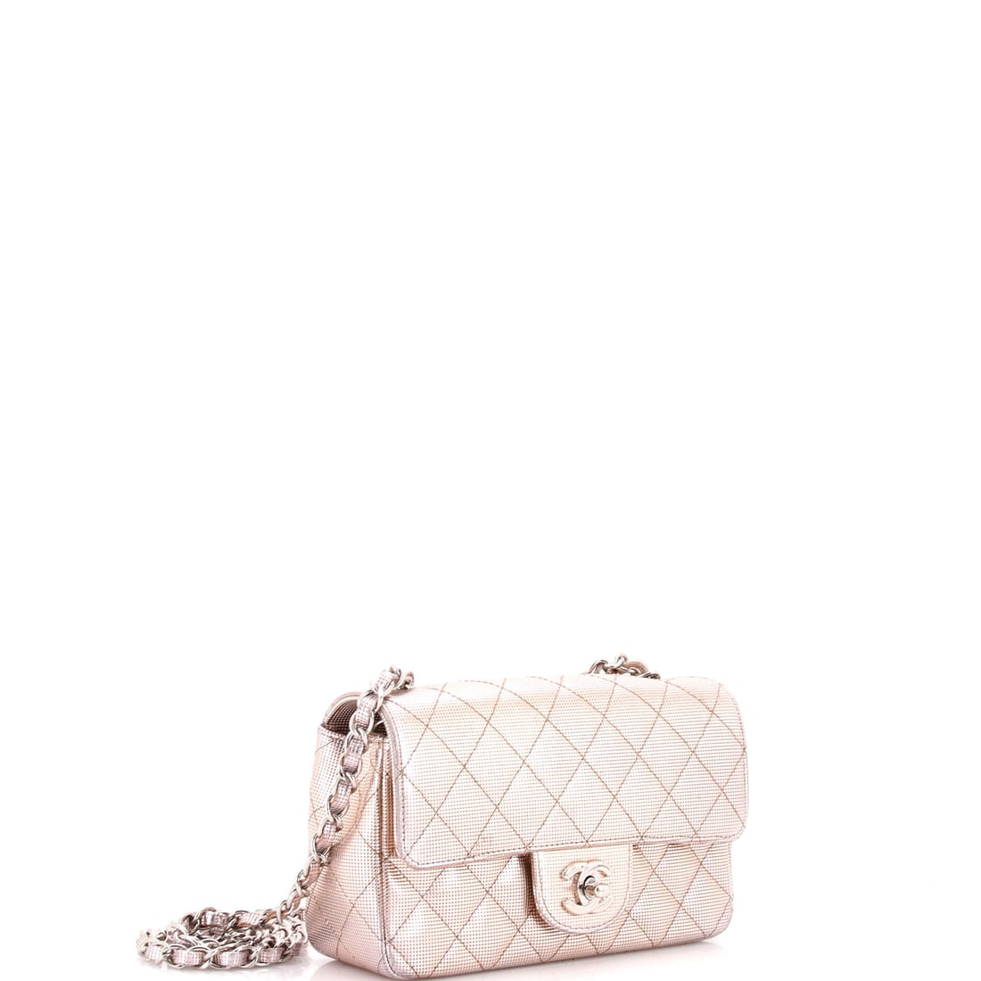 Chanel Classic Single Flap Bag Pixel Effect Quilted Calfskin Mini: For the collector who treats every day like opening night. In Metallic, the Classic Single Flap Bag Pixel Effect Quilted hits different -- bolder, sharper, more definitively Chanel. Presented in the M