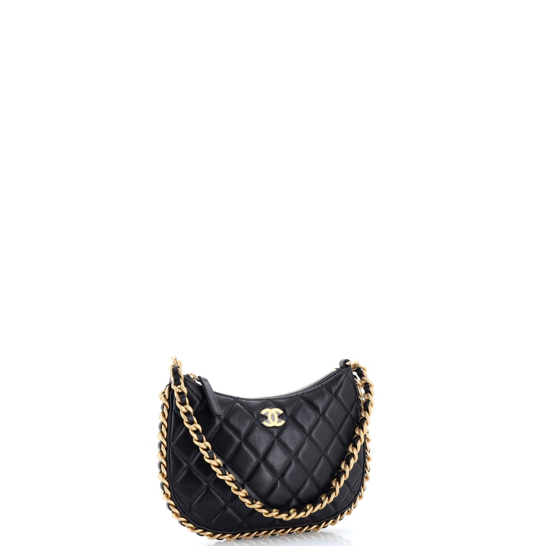 Chanel CC Chain Around Hobo Quilted Lambskin: Function dressed up so well you almost forgot it was practical. Chanel designed the CC Chain Around Hobo for people who demand beauty and practicality in equal measure. Presented in quilted lambskin