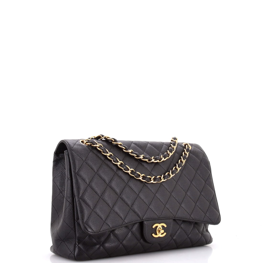 Chanel Classic Single Flap Bag Quilted Caviar Maxi: Quiet luxury has always had a name -- it just takes time to learn it. Chanel built its reputation on pieces exactly like this -- timeless, impeccable, impossible to replicate. Presented in quilted cav