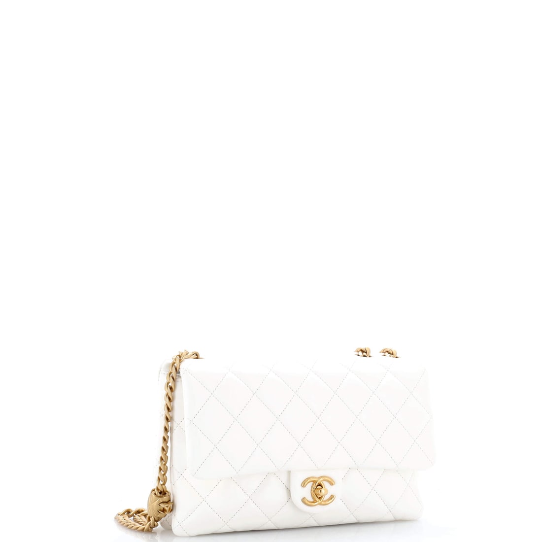 Chanel All Slide Long Flap Bag Quilted Lambskin Medium: There is poetry in the way the hardware catches the sun. This is Chanel at their most poetic -- restrained, resonant, and effortlessly refined. Presented in the Medium size, quilted lambskin construct