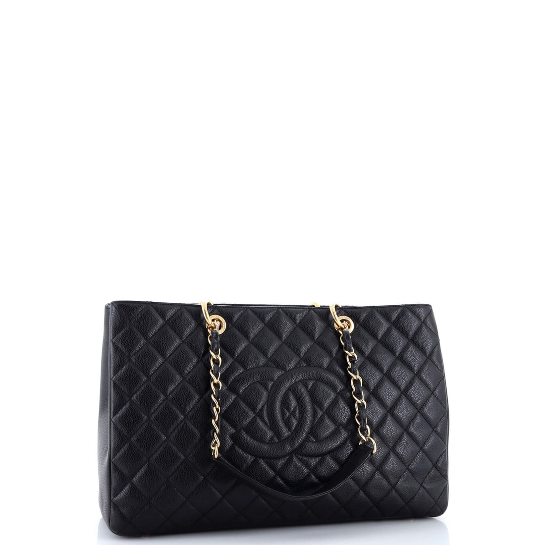 Chanel Grand Shopping Tote Quilted Caviar XL: Softness, structure, and a whisper of something unforgettable. Every curve of this Grand Shopping Tote was drawn with the assurance that only Chanel can deliver. Presented in the XL size, quilted cavi