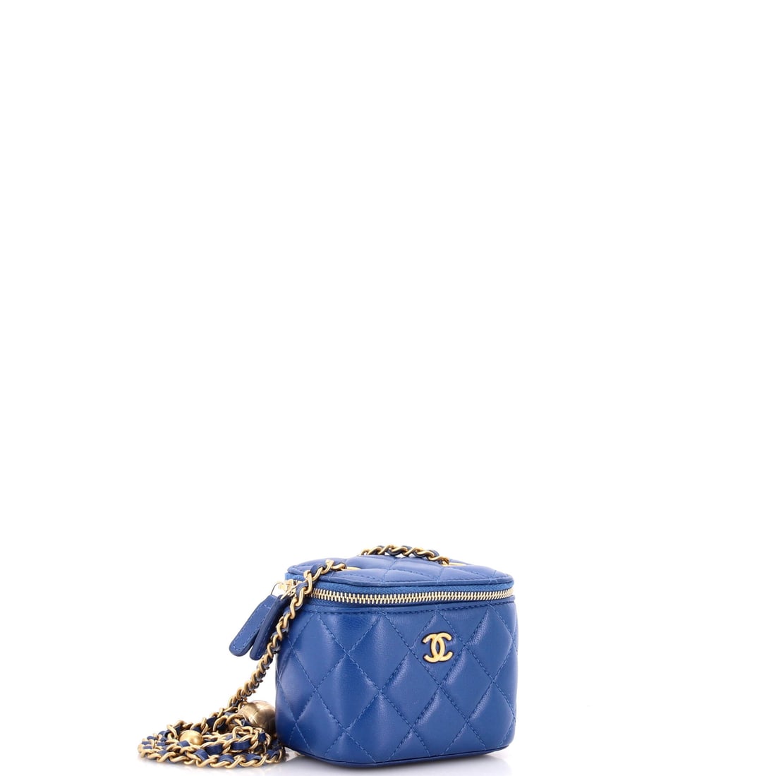 Chanel Pearl Crush Vanity Case with Chain Quilted Lambskin Mini: Every great collection has a cornerstone -- this is it. Every element of this Pearl Crush Vanity Case with Chain reflects the maison's century-spanning commitment to excellence. Presented in the Mini