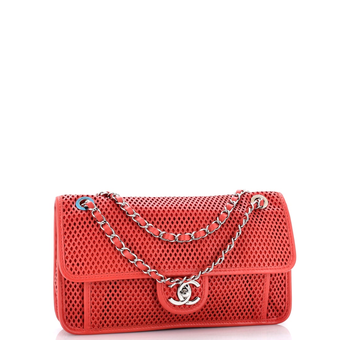 Chanel Up In The Air Flap Bag Perforated Leather Medium: Invest in the silhouette; the compliments come free. Here is the thing about this Up In The Air Flap Bag Perforated -- it works with everything and apologizes for nothing. Presented in the Medium size