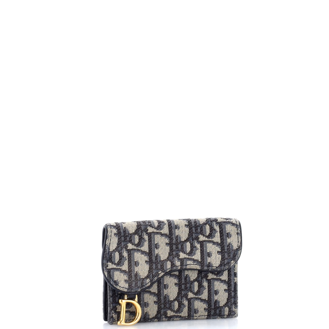 Christian Dior Saddle Card Case Oblique Canvas: There is bold, there is daring, and then there is this. Few pieces carry the sheer magnetism of a Christian Dior Saddle Card Case at full tilt. Presented in oblique canvas construction, a blue, print
