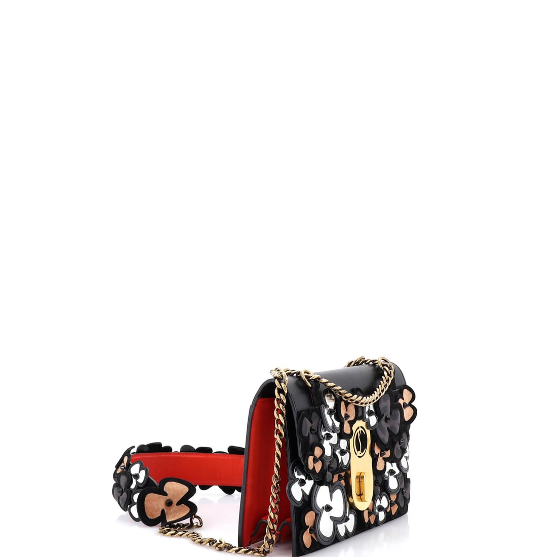 Christian Louboutin Elisa Shoulder Bag Embellished Leather Large: If a room needs an entrance, this is how you make one. Few pieces carry the sheer magnetism of a Christian Louboutin Elisa Shoulder Bag Embellished at full tilt. Presented in the Large size, leather c