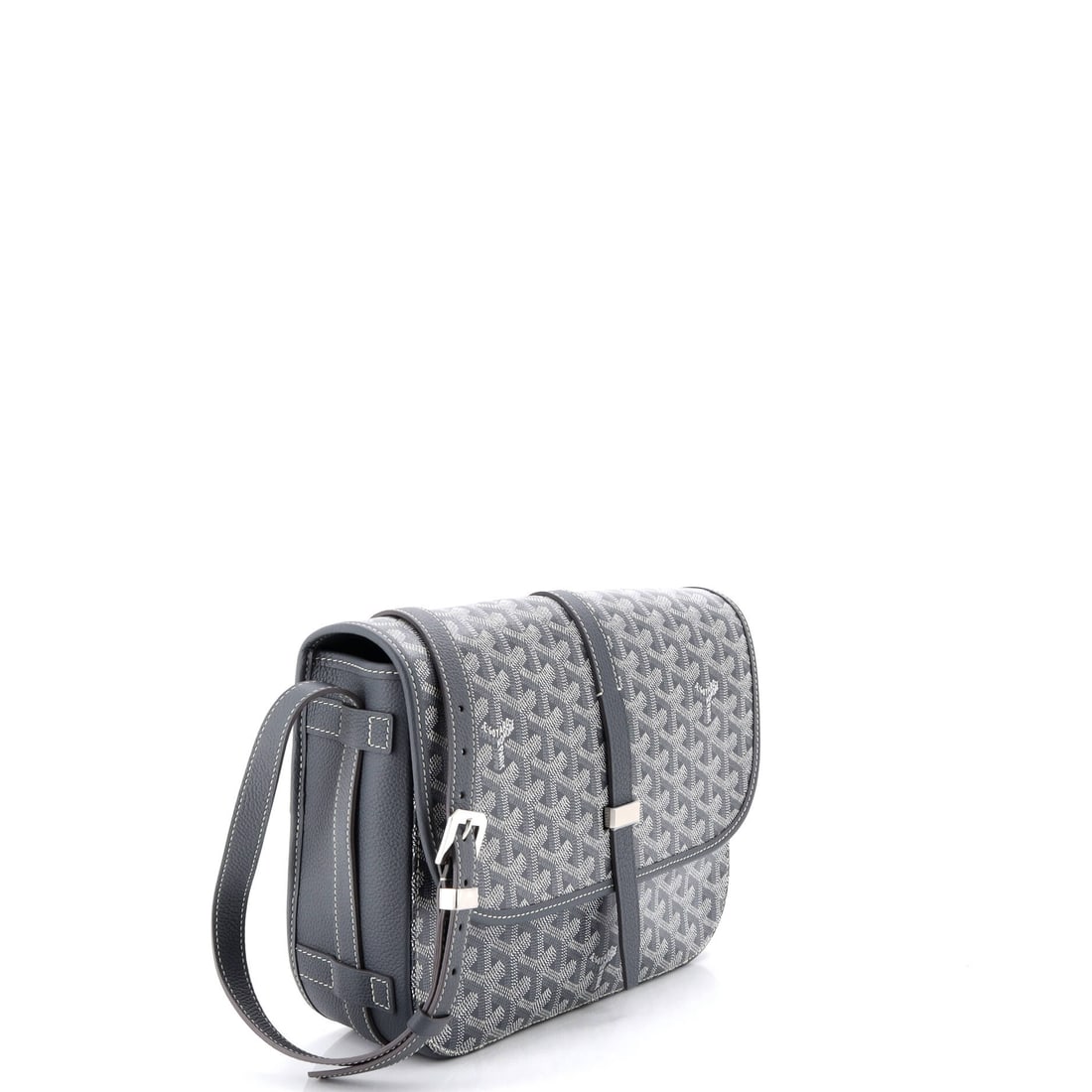 Goyard Belvedere II Messenger Bag Coated Canvas MM: Graceful lines and a palette that speaks in soft syllables. The Gray palette and Coated Canvas construction create a harmony that feels inevitable. Presented in the MM size, coated canvas construction