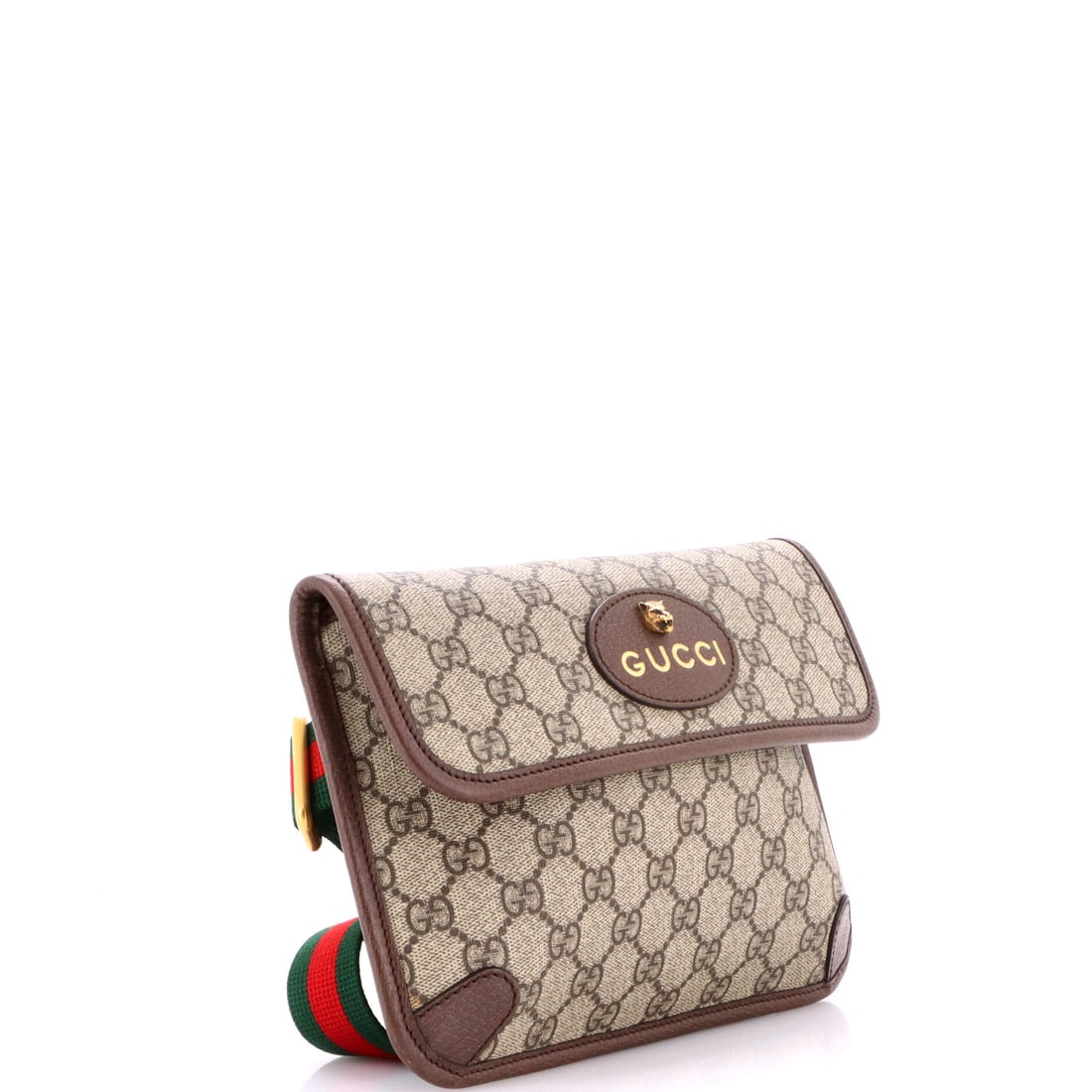Gucci Neo Vintage Flap Belt Bag GG Coated Canvas: In the grammar of style, this is a perfectly composed sentence. Light moves differently across GG Coated Canvas, and Gucci knows exactly how to use that. Presented in gg coated canvas construction, a