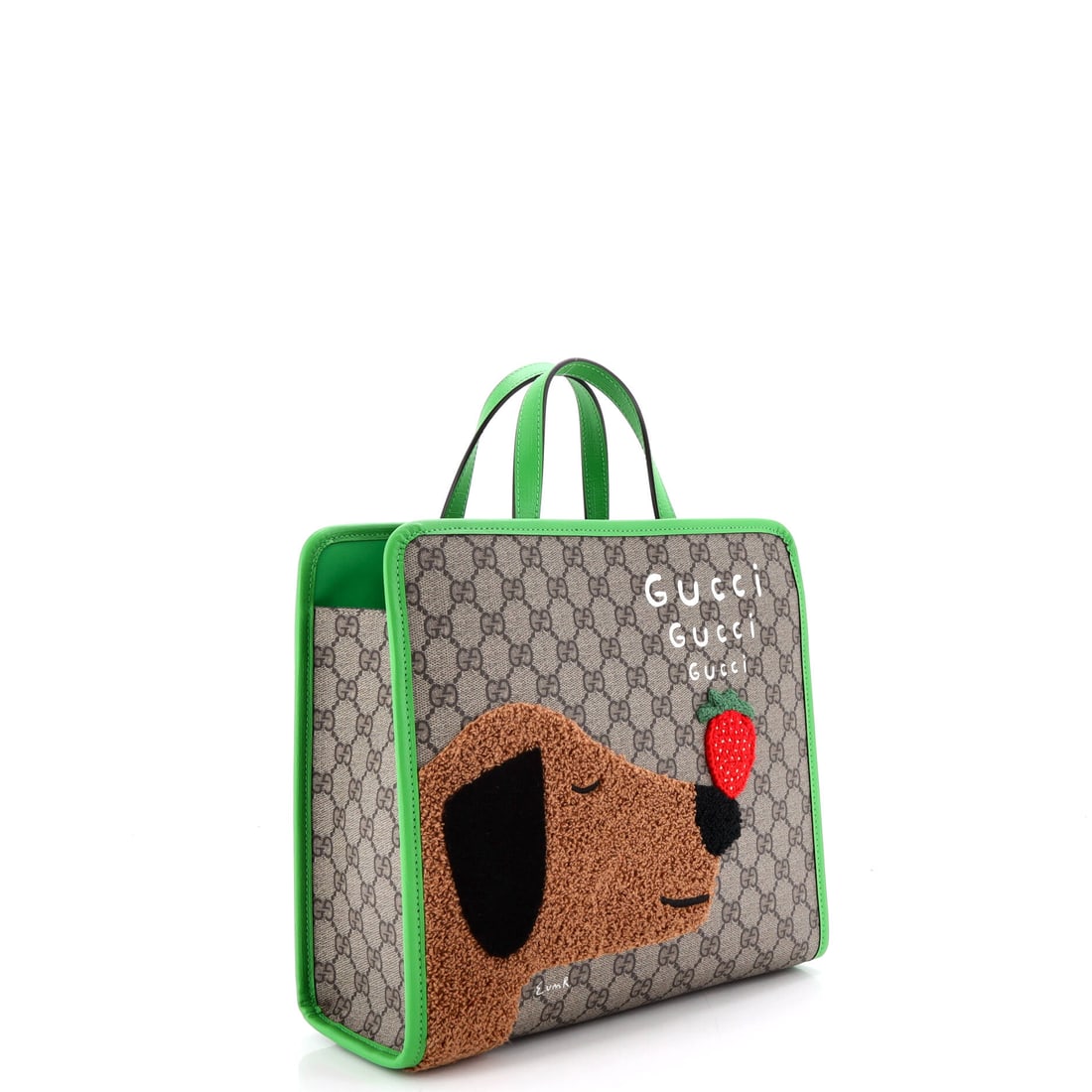 Gucci Children's Animal Tote GG Coated Canvas with Applique Small: Some carry a bag. This bag carries a reputation. Gucci went all in on this Children's Animal Tote with Applique, and the result speaks for itself. Presented in the Small size, gg coated canvas constru