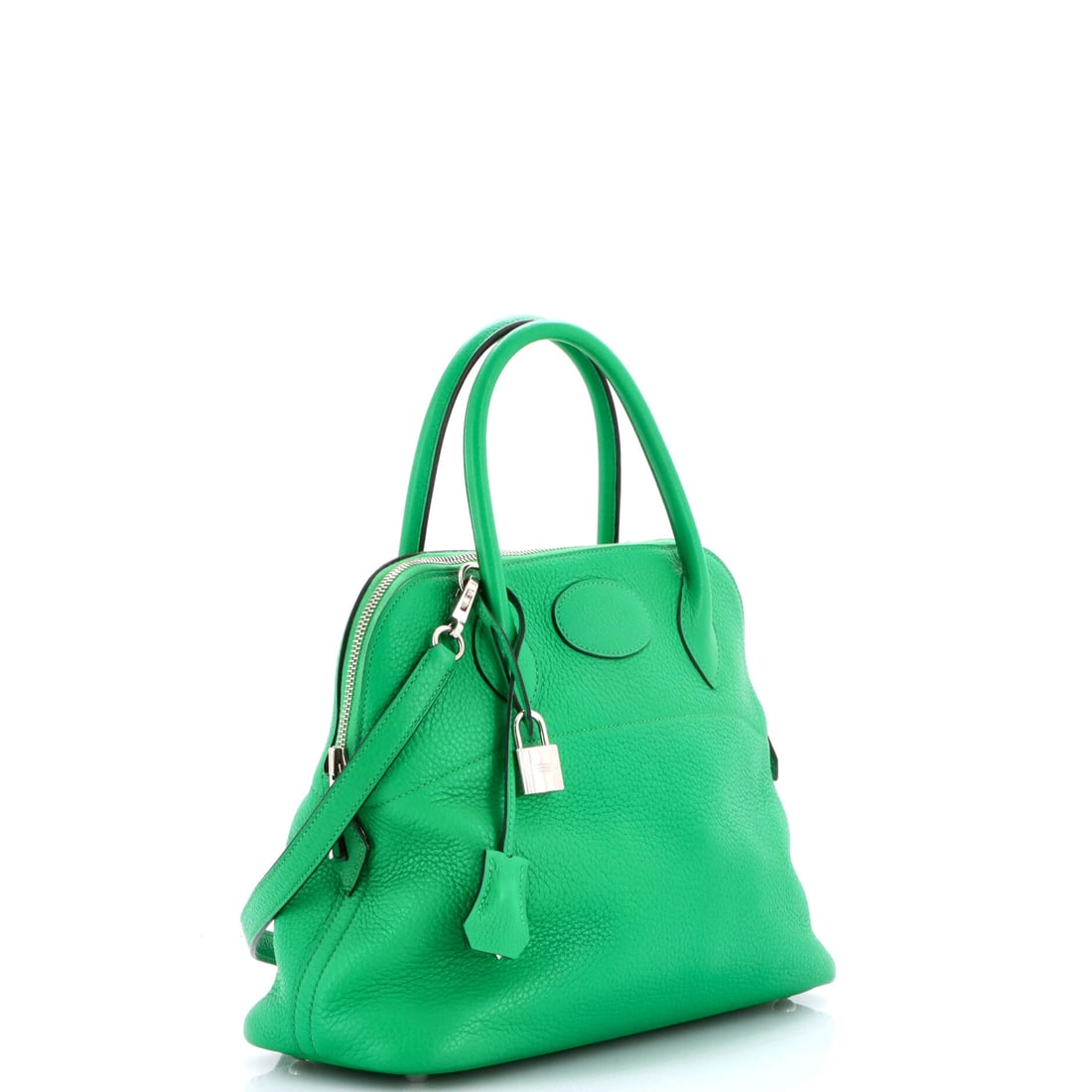 Hermes Bolide Bag Clemence 31: There is bold, there is daring, and then there is this. The Hermes Bolide Bag Clemence 31 is a declaration of intent wrapped in premium materials. Presented in a green colorway. Measures approximately