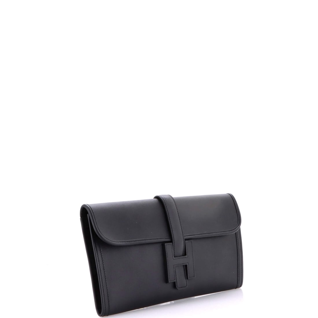 Hermes Jige Elan Clutch Swift 29: Your wardrobe has been waiting for exactly this. In Black premium materials, this Jige Elan Clutch Swift 29 transitions seamlessly from boardroom to bar. Presented in a black colorway. Measures approx
