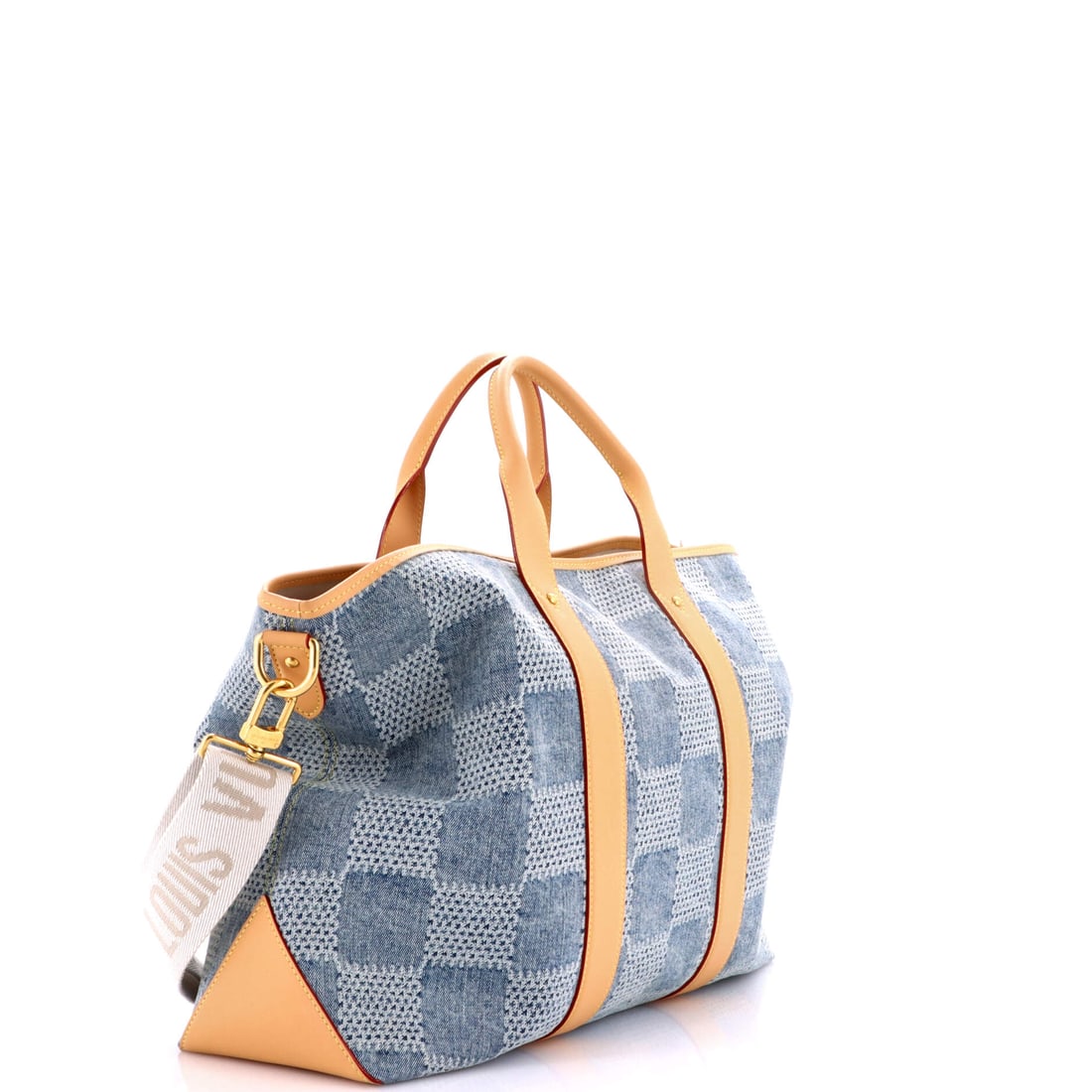 Louis Vuitton Weekend Tote NM Damier 3D Denim: The kind of investment that pays dividends every time you walk out the door. The Louis Vuitton Weekend Tote NM Damier 3D in Blue Denim checks every box without trying too hard. Presented in denim cons