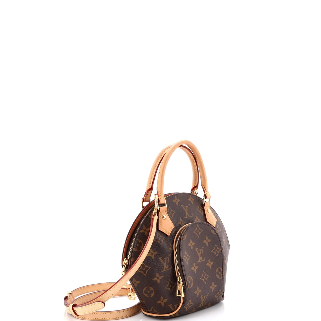 Louis Vuitton Ellipse NM Bag Monogram Canvas PM: Why blend in when you were clearly built to stand out? This Ellipse NM Bag practically vibrates with Louis Vuitton's signature bravado and impeccable construction. Presented in the PM size, monogram c
