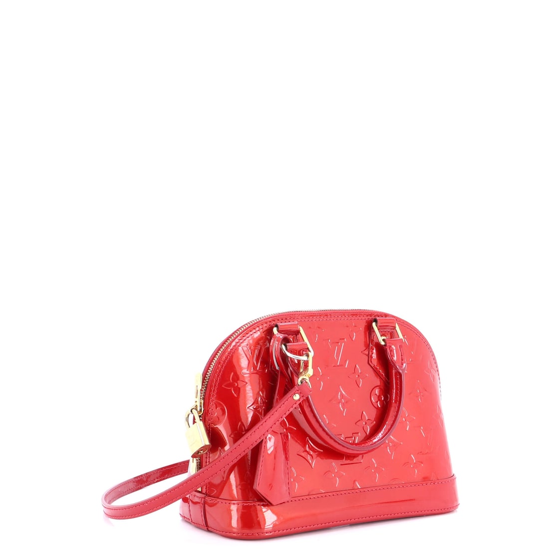 Louis Vuitton Alma Handbag Monogram Vernis BB: There is bold, there is daring, and then there is this. The Alma Handbag Monogram BB is the kind of Louis Vuitton piece that starts conversations and finishes arguments. Presented in vernis constructi