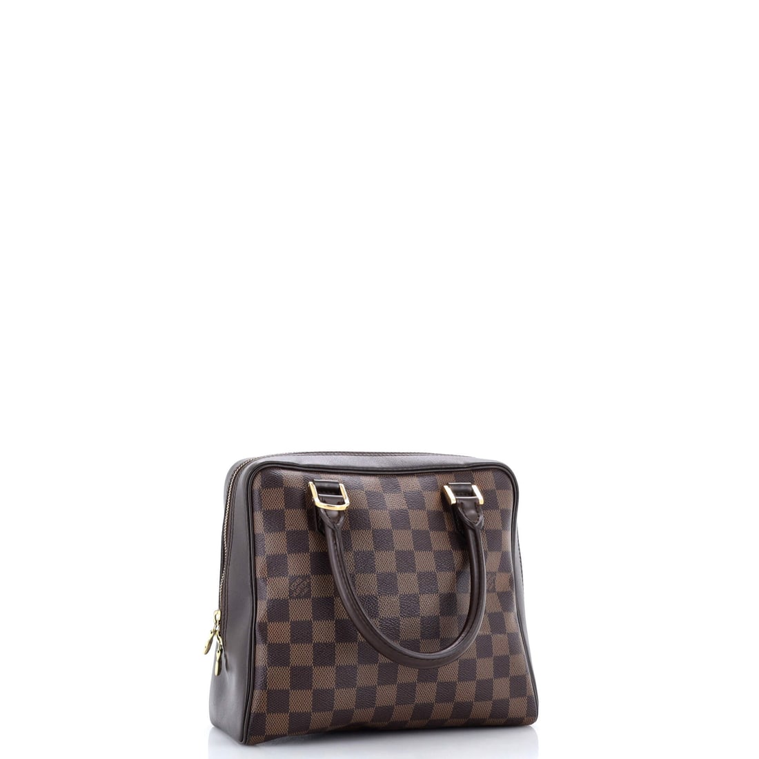 Louis Vuitton Brera Handbag Damier: Go ahead -- try to ignore it. We will wait. This Louis Vuitton Brera Handbag Damier does not follow trends. Trends follow it. Presented in a brown colorway. Dimensions: approximately 9.0" H x 10.0" W