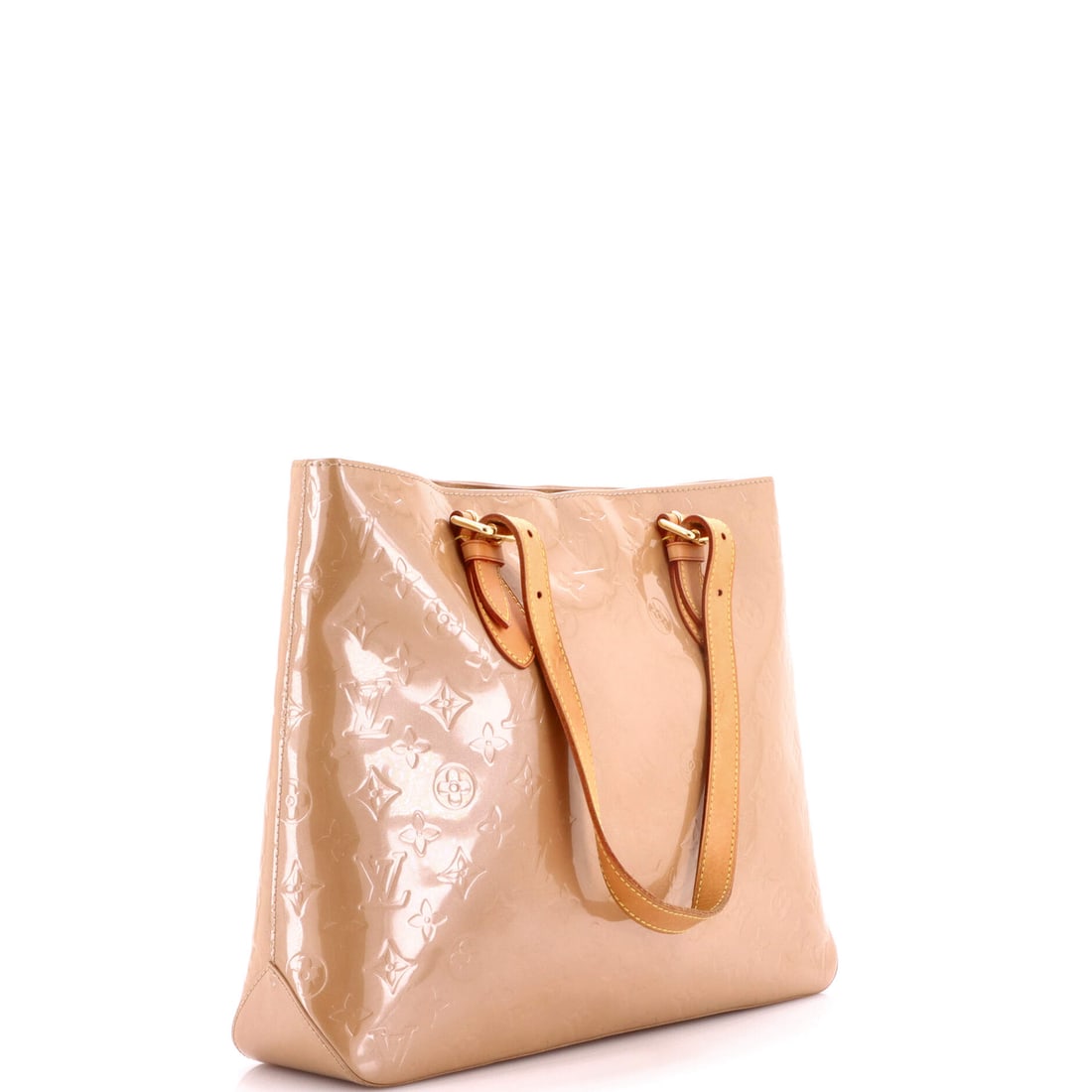 Louis Vuitton Brentwood Handbag Monogram Vernis: The kind of piece that turns a Tuesday into something worth remembering. The Louis Vuitton Brentwood Handbag Monogram in Neutral Vernis unfolds like a story told in whispers. Presented in vernis const