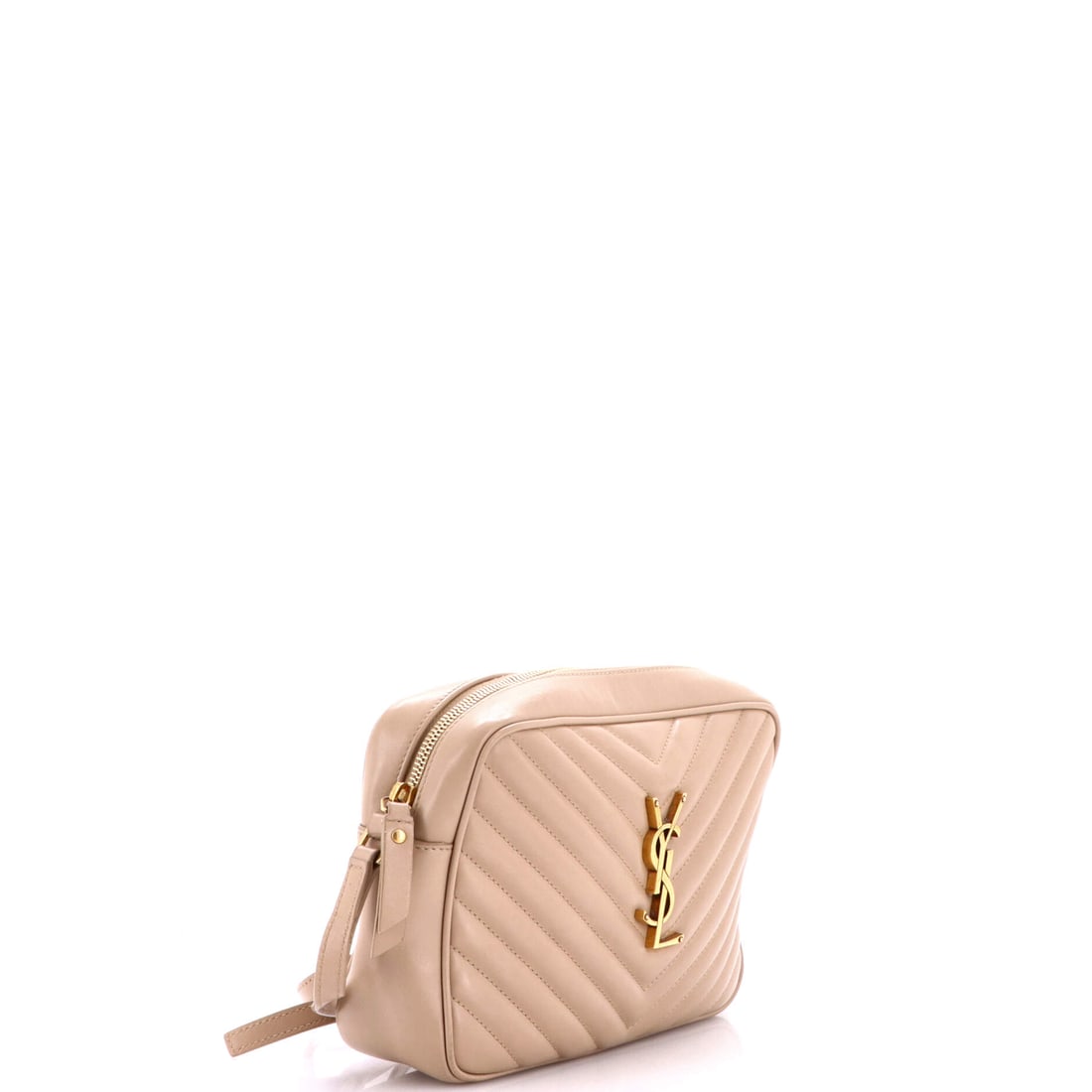 Saint Laurent Lou Camera Bag Matelasse Chevron Leather Small: Not loud, not quiet -- perfectly pitched, like a cello at dusk. This Saint Laurent Lou Camera Bag Matelasse Chevron has the kind of beauty that deepens on second glance. Presented in the Small size, l