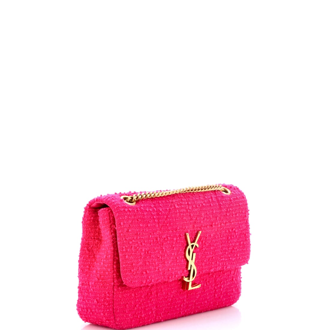 Saint Laurent Jamie Flap Bag Quilted Boucle Tweed Medium: For the collector who treats every day like opening night. Everything about this Jamie Flap Bag Quilted Boucle says Saint Laurent at peak confidence -- unapologetic and utterly refined. Presented in t