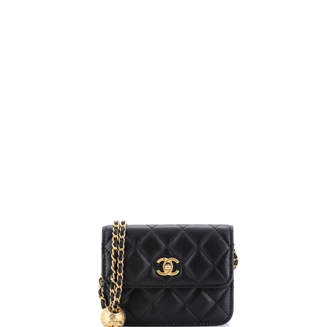 Chanel Pearl Crush Flap Clutch with Chain: This handbag reflects Chanel's unwavering commitment to French craftsmanship. Executed in refined leather with iconic hardware and pristine construction, exemplifying technical excellence. A timeless