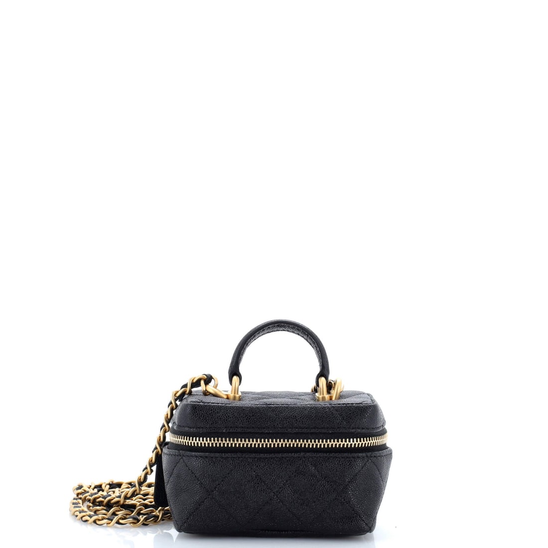 Chanel Top Handle Zip Around Vanity Case with Chain (1 of 4)