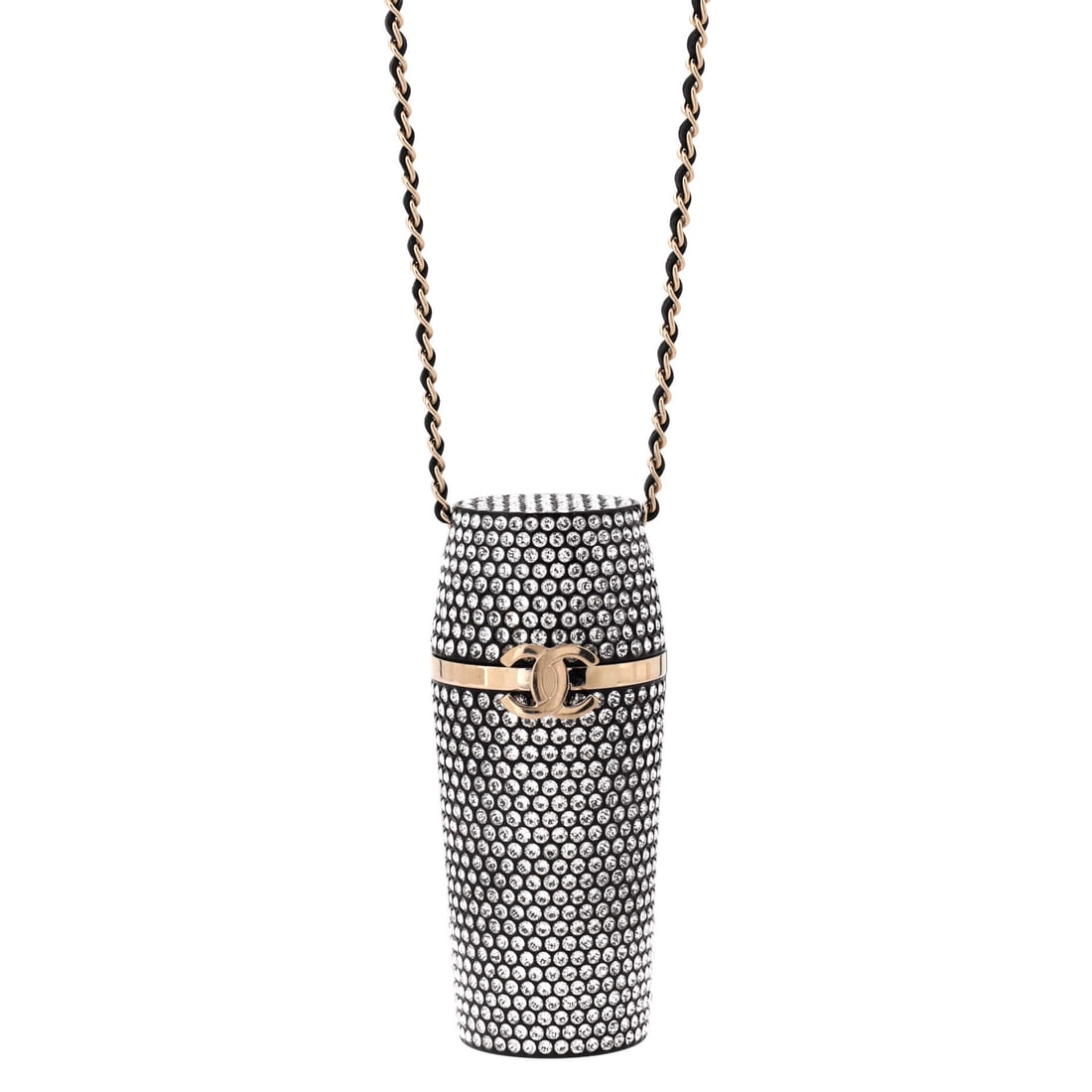Chanel CC Lipstick Case Long Chain Necklace: The Chanel piece that completes your collection. This sterling silver design incorporates secure and elegant fastening for lasting appeal. Luxury designed for living.