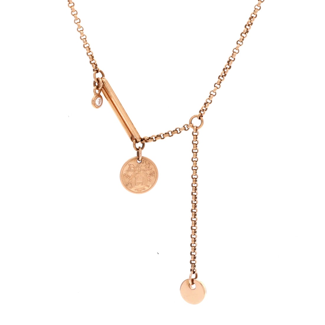 Hermes Ex-Libris Pendant Necklace: Gracefully gilded with luxury's gentler touch. Wreathed in sterling silver and woven with refined proportion. A love letter in luxury form.