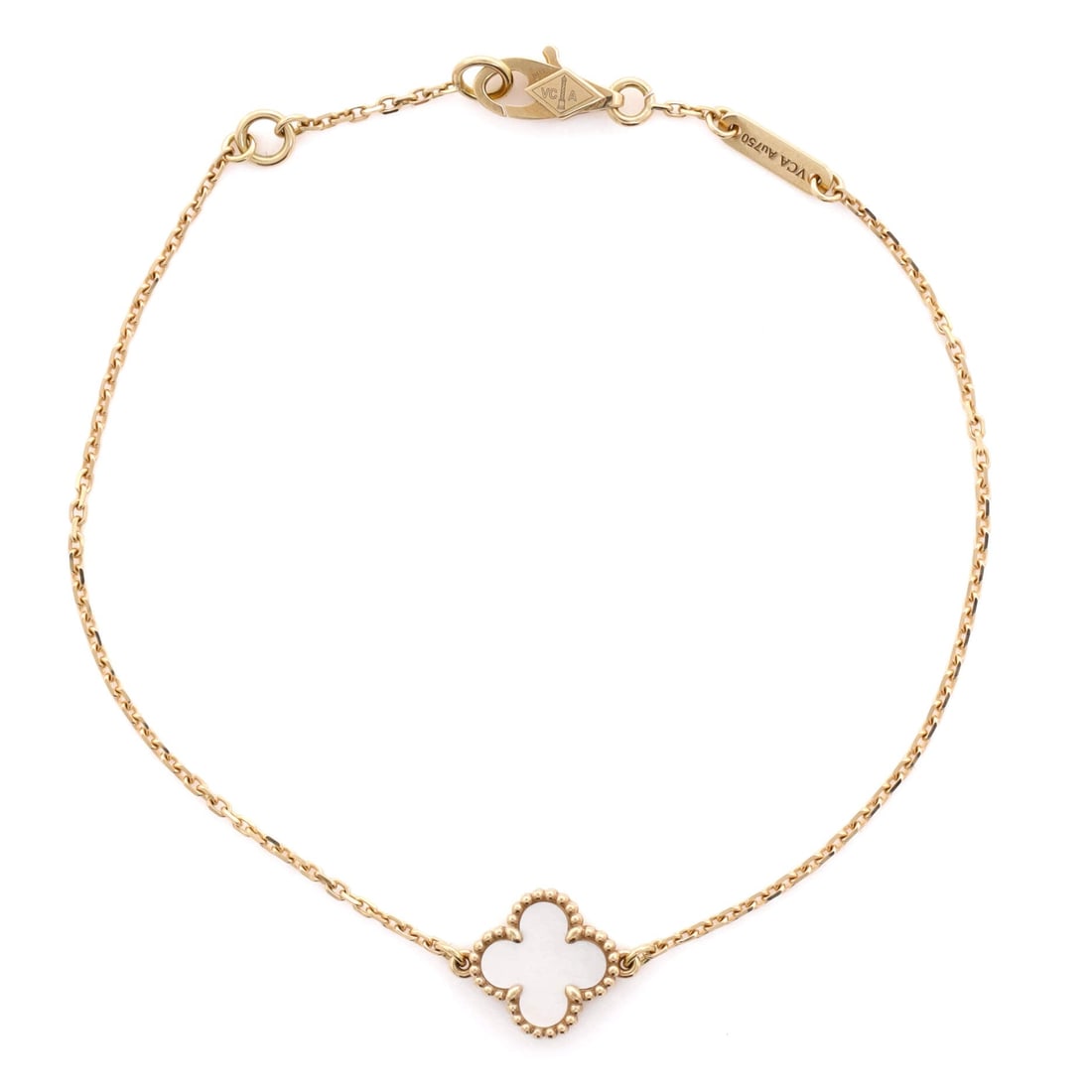Van Cleef & Arpels Sweet Alhambra Bracelet: This Van Cleef & Arpels bracelet is the piece every stylish collector needs. The 18K gold composition pairs perfectly with luminous brilliance. This decision pays dividends.