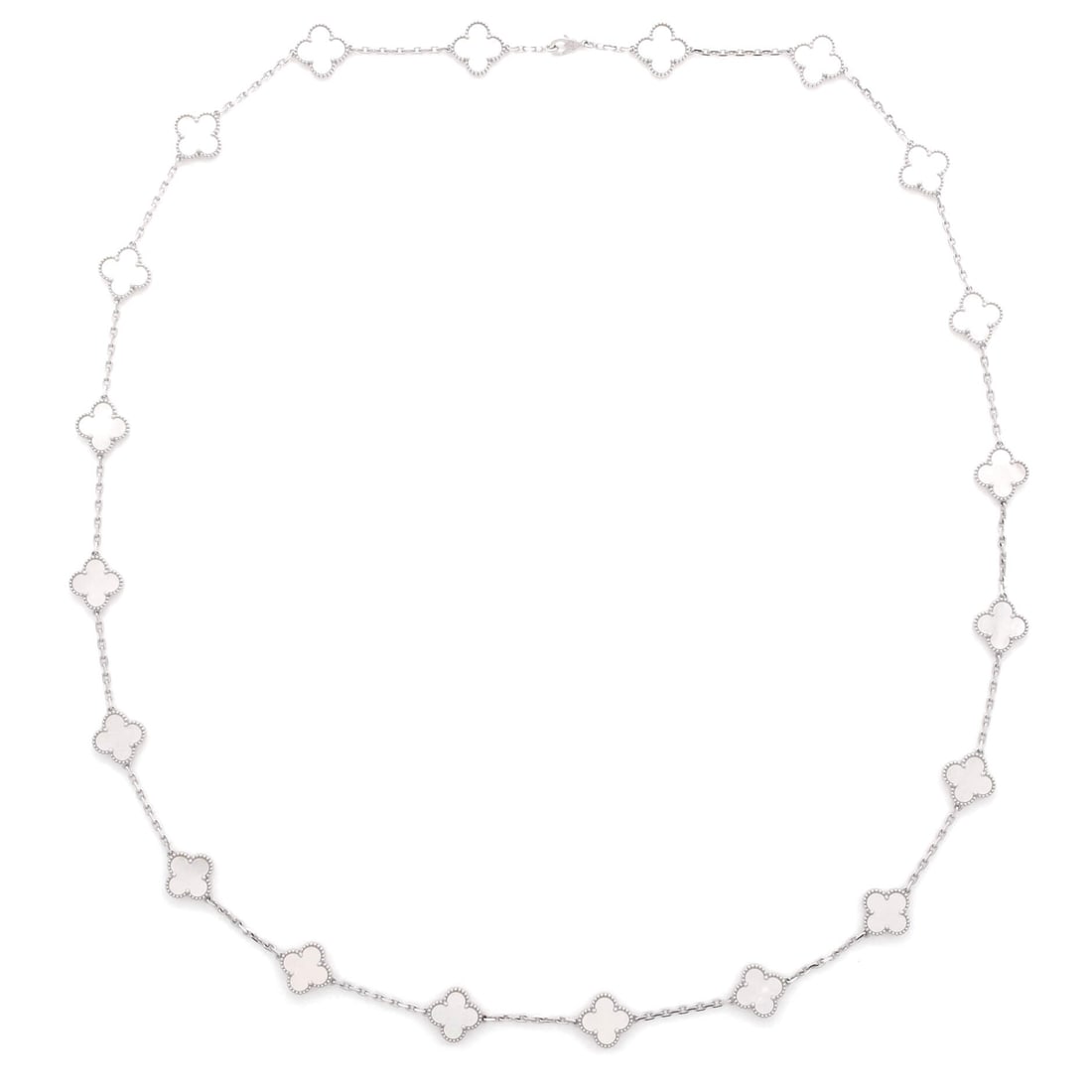 White Van Cleef & Arpels Vintage Alhambra 20 Motifs Necklace (1 of 5)