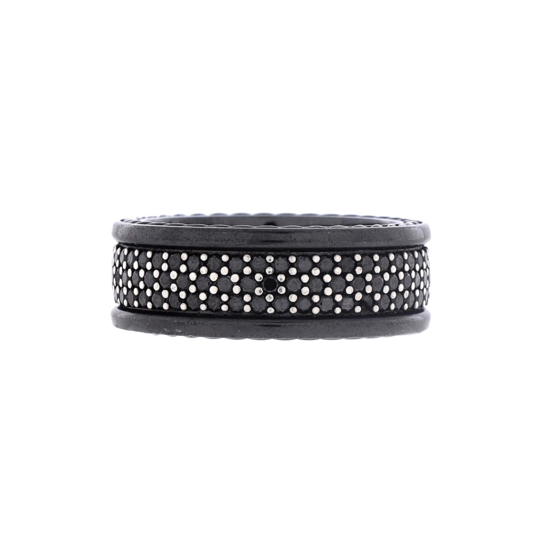 Black David Yurman Streamline 3 Row Band Ring: Some designs are not invented but revealed, refined over decades; this Black David Yurman Streamline 3 Row Band Ring belongs to that rare tradition. Equally suited for gala evenings or quiet triumphs,