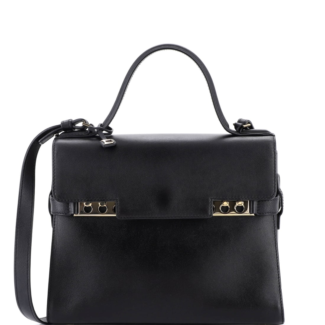 Delvaux Tempete Top Handle Bag Leather MM: Soft lines, subtle luxury -- this Leather Delvaux Tempete Top Handle Bag slips into your style like a secret. Presented in size MM, rendered in Leather. Carried by someone who finds luxury in the quie