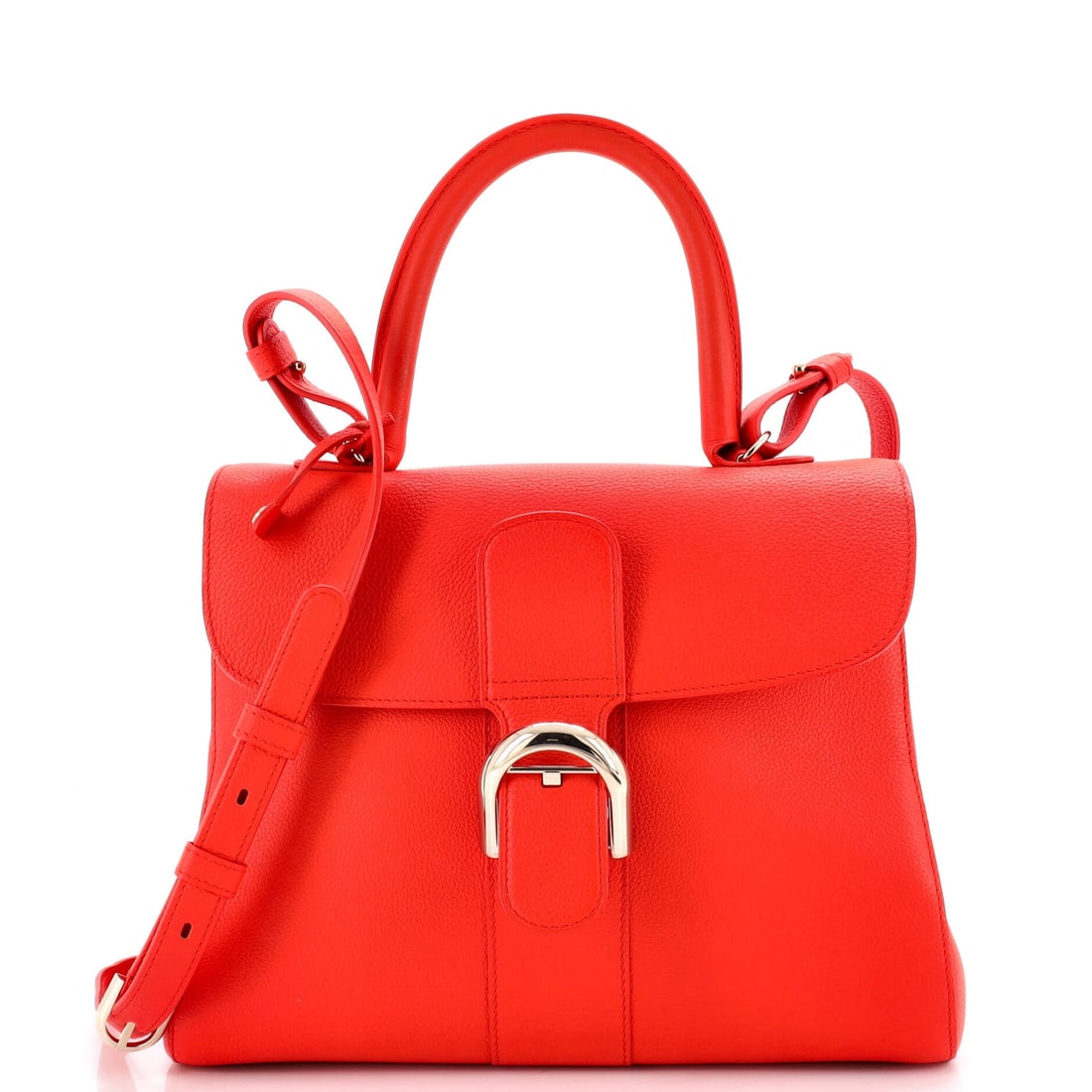 Delvaux Brillant Top Handle Bag Leather MM: Steeped in the history of its maison, the Leather Delvaux Brillant Top Handle Bag reflects the kind of craftsmanship that needs no introduction. Presented in size MM, rendered in Leather. A natural co