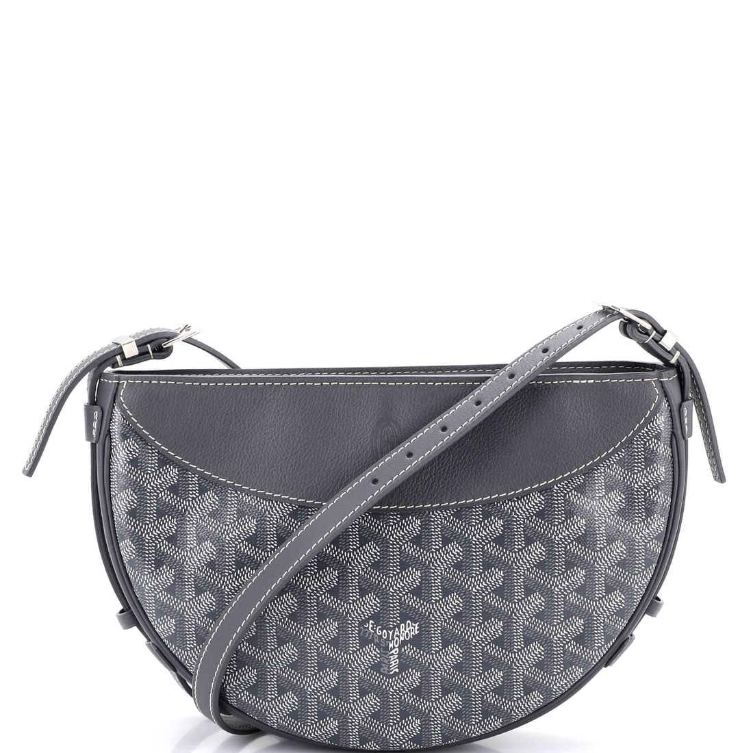Goyard Hirondelle Shoulder Bag Coated Canvas and Leather: Rooted in the design language that has defined Goyard for generations, this Coated Canvas and Leather Hirondelle Shoulder Bag is unmistakably itself. rendered in Coated Canvas and Leather. A natural c