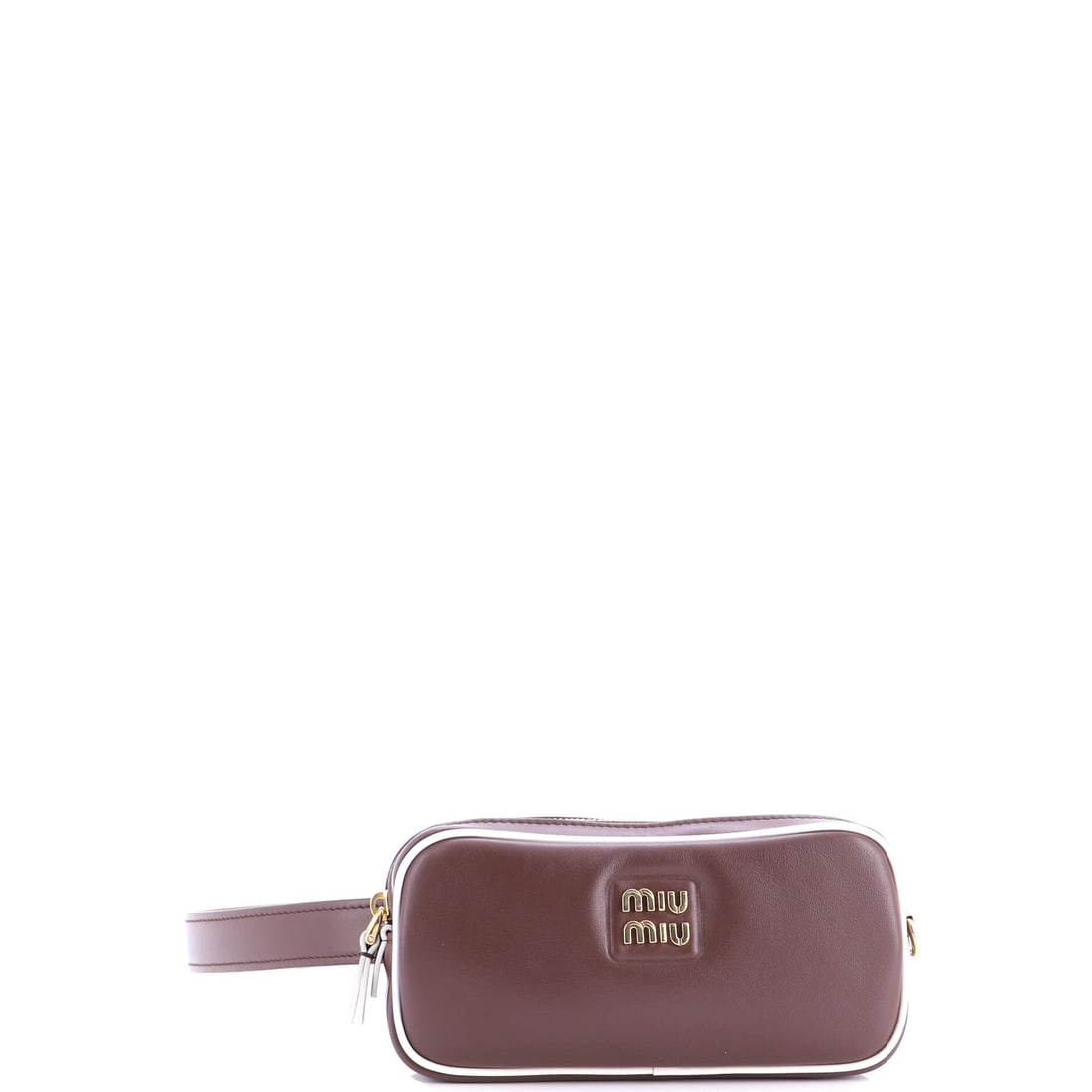 Miu Miu Softy Belt Bag Leather Small: A Leather Miu Miu Softy Belt Bag that speaks in the language of texture, tone, and quiet allure. Presented in size Small, rendered in Leather. For a life composed with care -- unhurried, intentional, 
