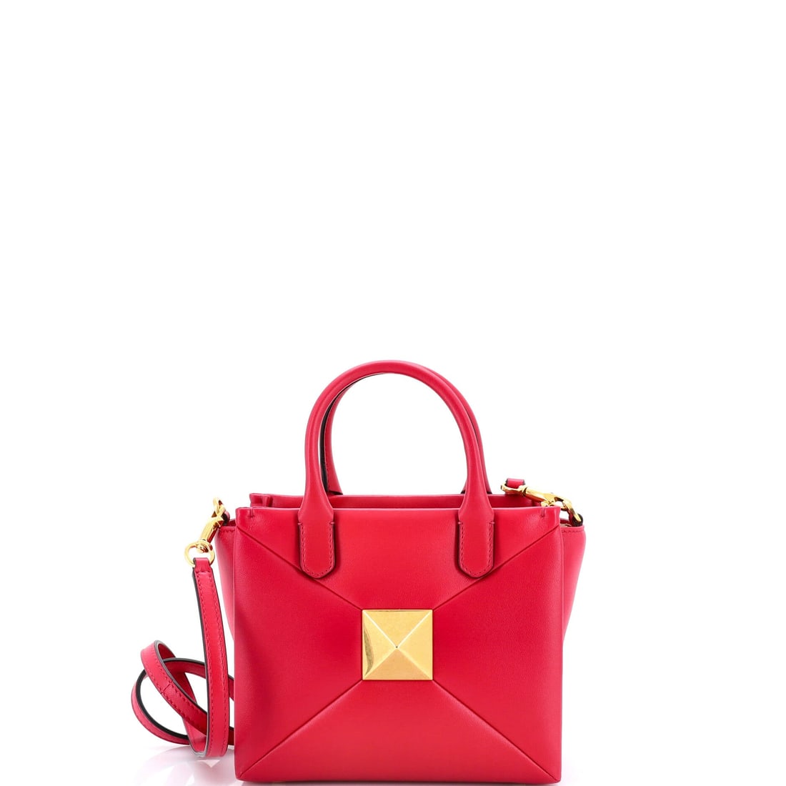 Valentino Garavani One Stud Top Handle Bag Leather Small: A Leather Valentino Garavani One Stud Top Handle Bag that speaks in the language of texture, tone, and quiet allure. Presented in size Small, rendered in Leather. Crafted for those who savor beauty in