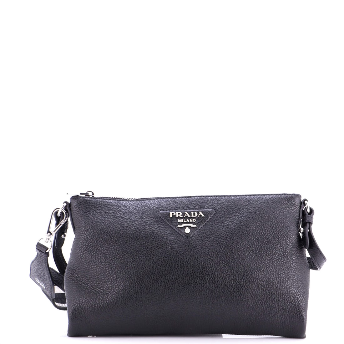 Prada Dual Strap Flat Crossbody Bag Vitello Daino Medium: A Vitello Daino Prada Dual Strap Flat Crossbody Bag designed for the woman who plans her week but not her outfits. Presented in size Medium, rendered in Vitello Daino. Made for a life lived beautifull