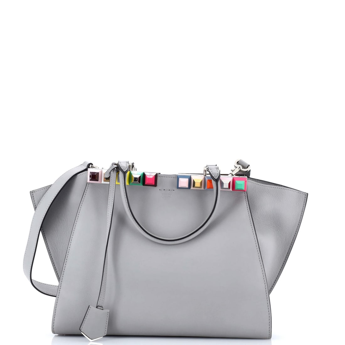 Fendi Petite 3Jours Bag Studded Leather: The Studded Leather Fendi Petite 3Jours Bag carries the weight of its maison lightly and with grace. rendered in Studded Leather. A natural companion for those who dress with memory and meaning. Luxur
