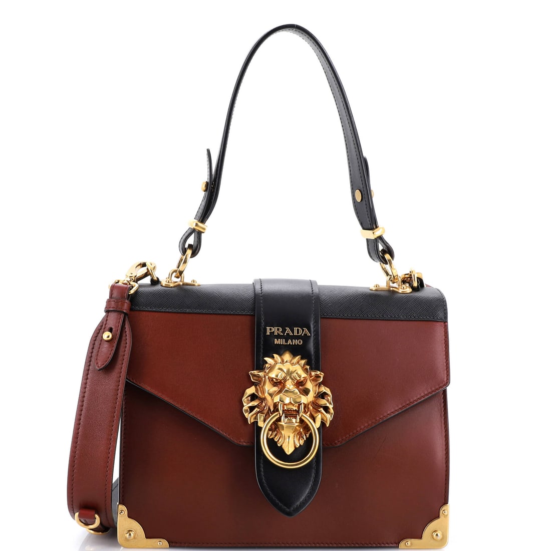 Prada Animalier Cahier Convertible Shoulder Bag Leather Medium: The Leather Prada Animalier Cahier Convertible Shoulder Bag is the kind of piece a stylist keeps in heavy rotation -- and never lends out. Presented in size Medium, rendered in Leather. As at home on 