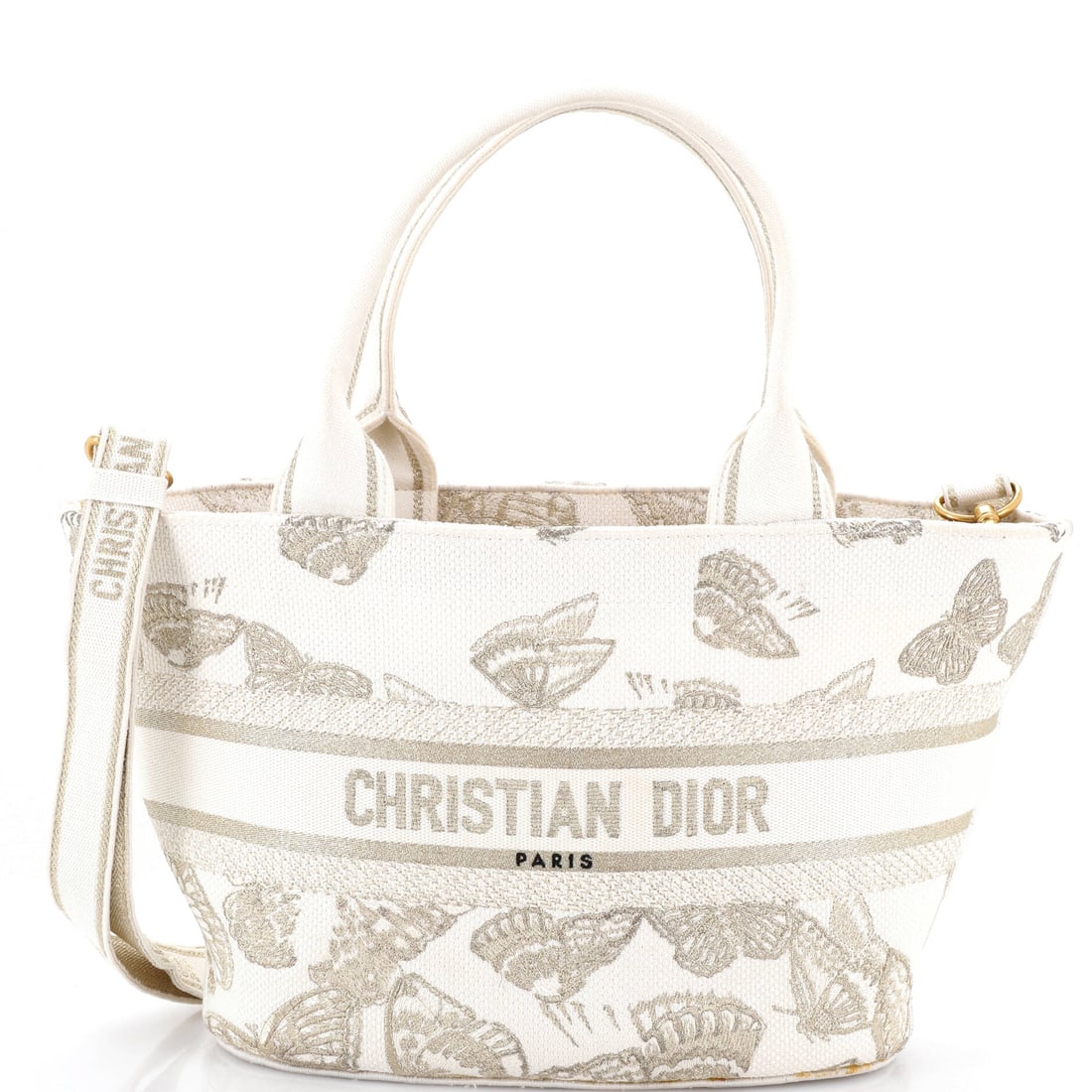 Christian Dior Panier Chapeau Bag Embroidered Canvas: Oh, but look at her -- this Embroidered Canvas Christian Dior Panier Chapeau Bag is a small revolution stitched in couture. rendered in Embroidered Canvas. For the one whose outfit is never just an ou