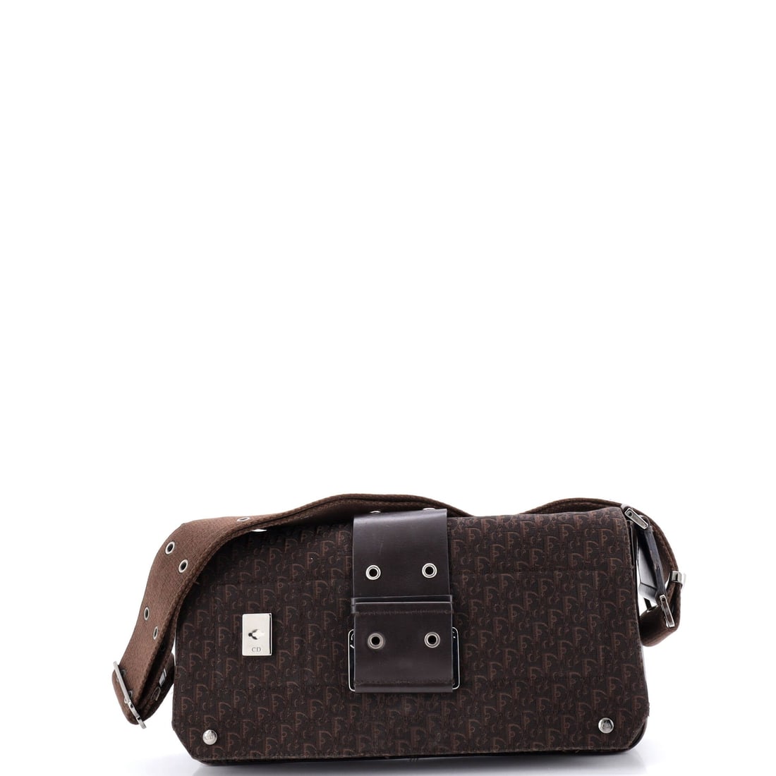 Christian Dior Vintage Front Pocket Street Chic Columbus Bag Diorissimo Canvas with Leather Medium: There are pieces you admire and pieces you inherit. The Diorissimo Canvas with Leather Christian Dior Vintage Front Pocket Street Chic Columbus Bag belongs firmly to the latter. Presented in size Medi