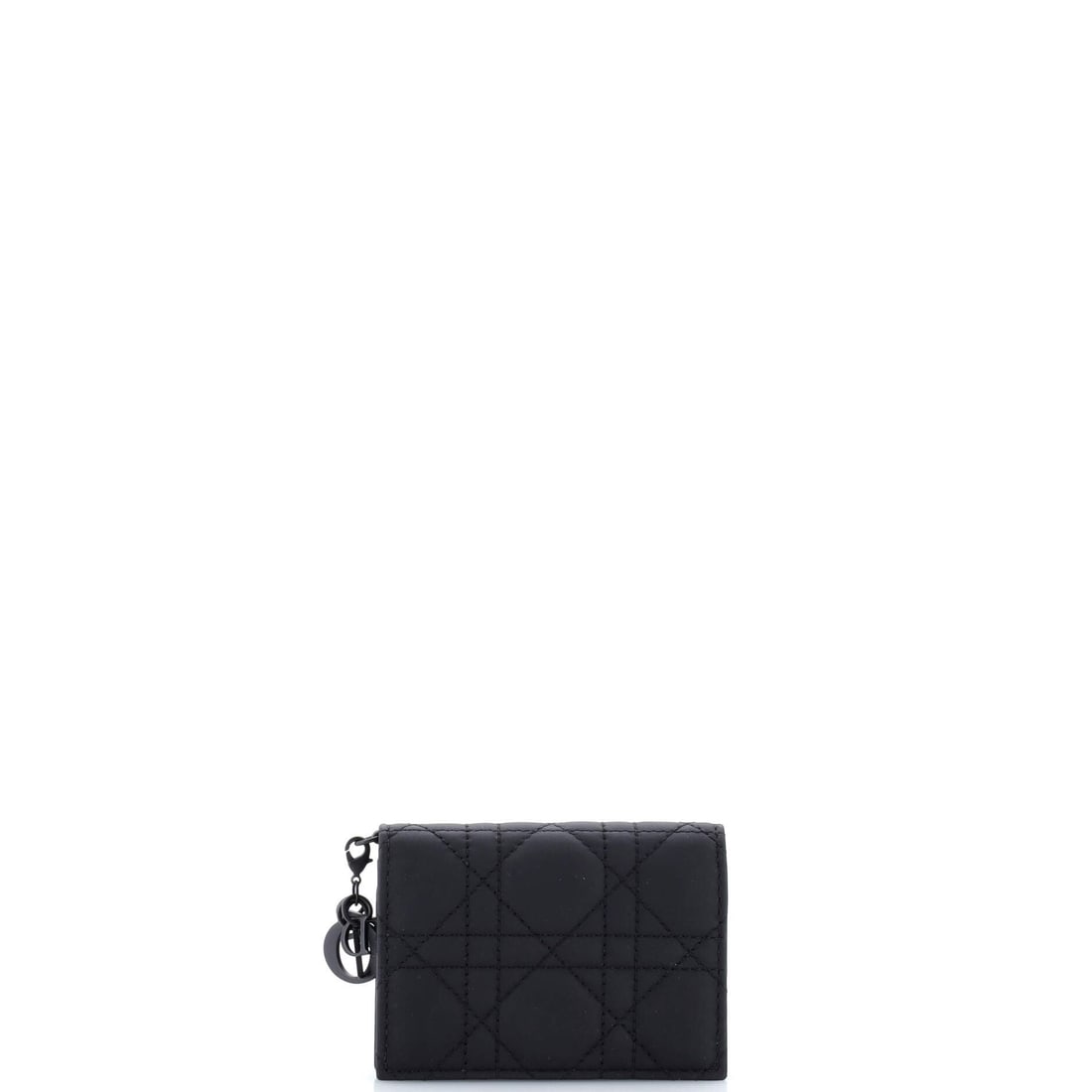 Christian Dior Ultra Matte Lady Dior Flap Card Case Cannage Quilt Calfskin: Born of a legacy that stretches back through the archives of Christian Dior, this Cannage Quilt Calfskin Ultra Matte Lady Dior Flap Card Case speaks to a tradition kept vivid by excellence. rendered i