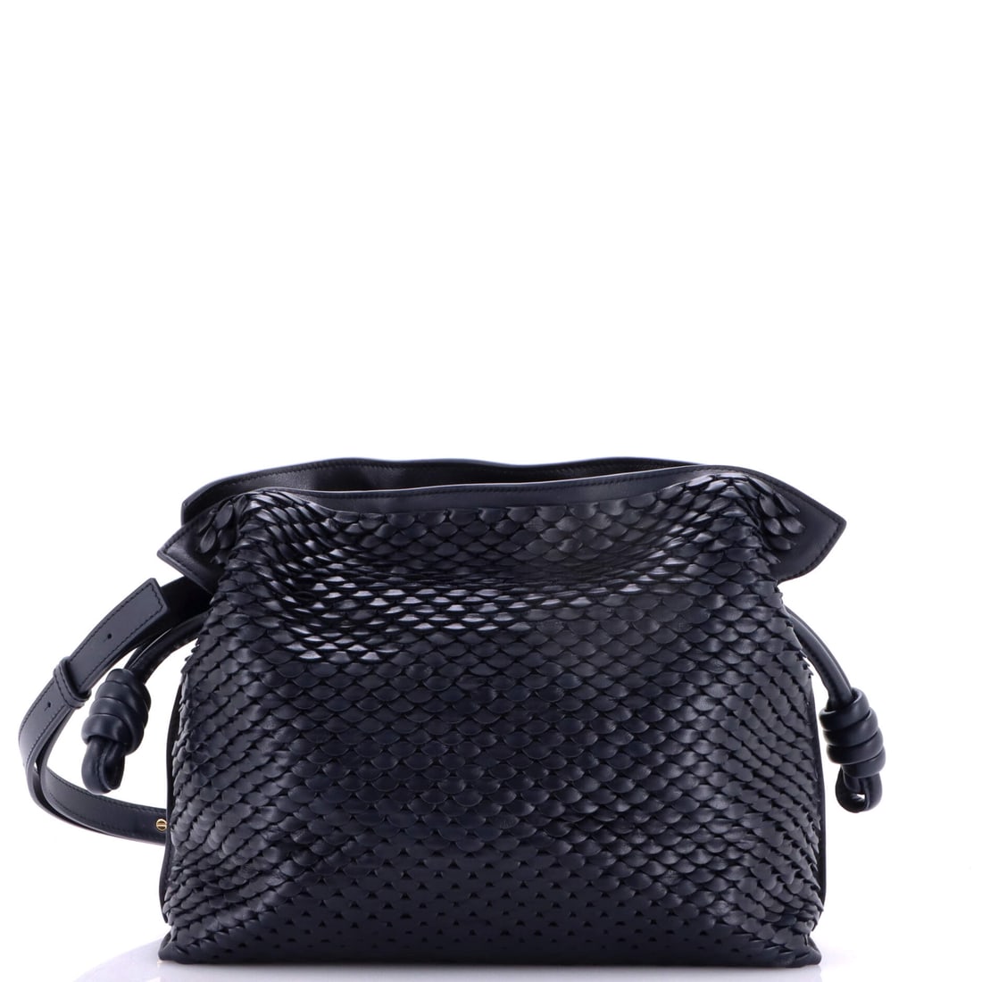 Loewe Flamenco Scales Knot Clutch, Leather, Medium: Half whisper, half wonder, the Loewe Flamenco Scales Knot Clutch in Leather (Medium) arrives without ever announcing itself. Perfect for stolen moments, late-night musings, and mornings worth remember