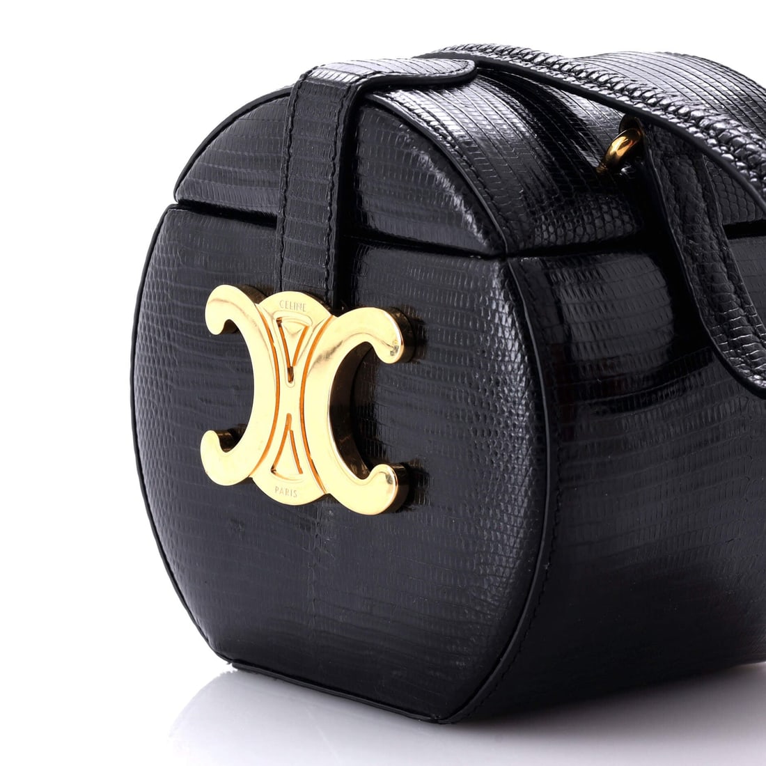 Celine Round Box Bag, Lizard - 6