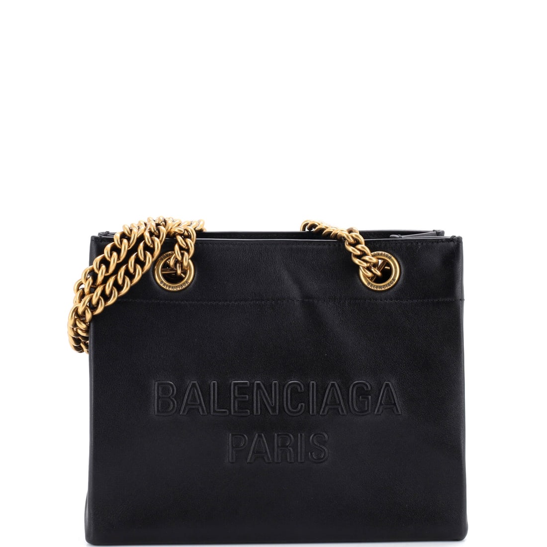 Balenciaga Duty Free Chain Tote, Leather, Small: A study in stillness, the Balenciaga Duty Free Chain Tote in Leather (Small) carries a quiet kind of beauty that lingers. An accessory that accompanies ambition as gracefully as it does leisure. Carri