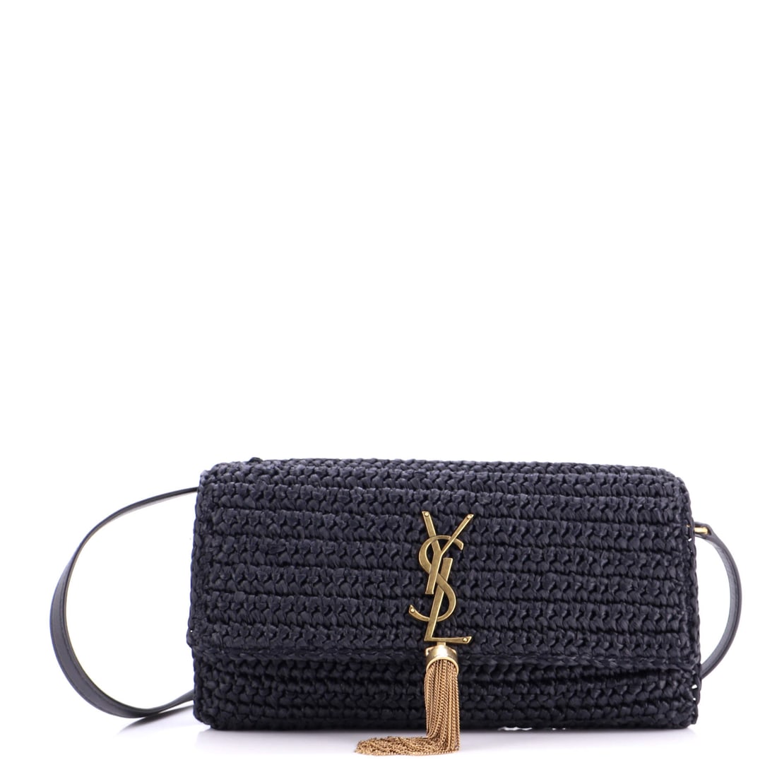 Saint Laurent Kate 99 Tassel Flap Bag, Woven Raffia, Medium: Composed in soft proportions, the Saint Laurent Kate 99 Tassel Flap Bag in Woven Raffia (Medium) carries a quiet musicality of its own. Perfect for stolen moments, late-night musings, and mornings wor