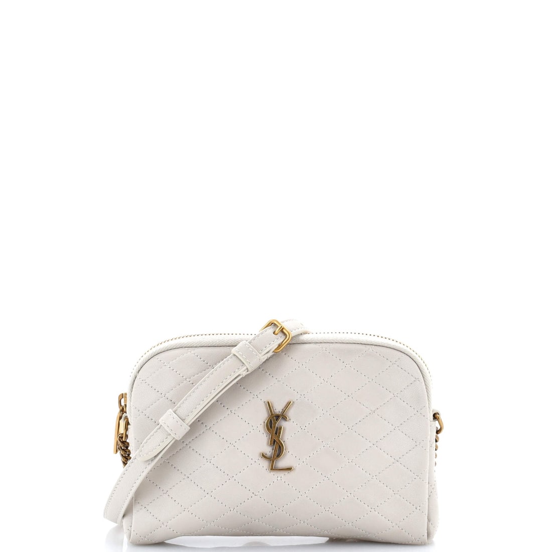 Saint Laurent Gaby Zipped Pouch Crossbody, Quilted Leather: Heritage is not loaned, it is inherited, and the Saint Laurent Gaby Zipped Pouch Crossbody in Quilted Leather carries that lineage in every detail. It travels easily between board meetings and Rive Dr