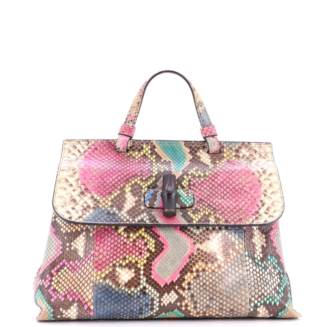 Gucci Bamboo Daily Top Handle Bag, Python, Medium (1 of 7)