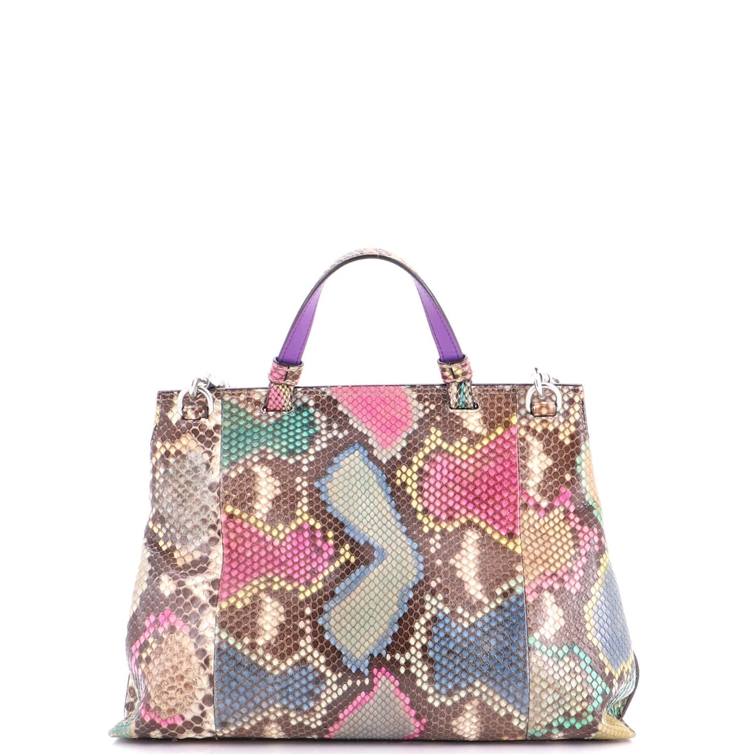 Gucci Bamboo Daily Top Handle Bag, Python, Medium - 3