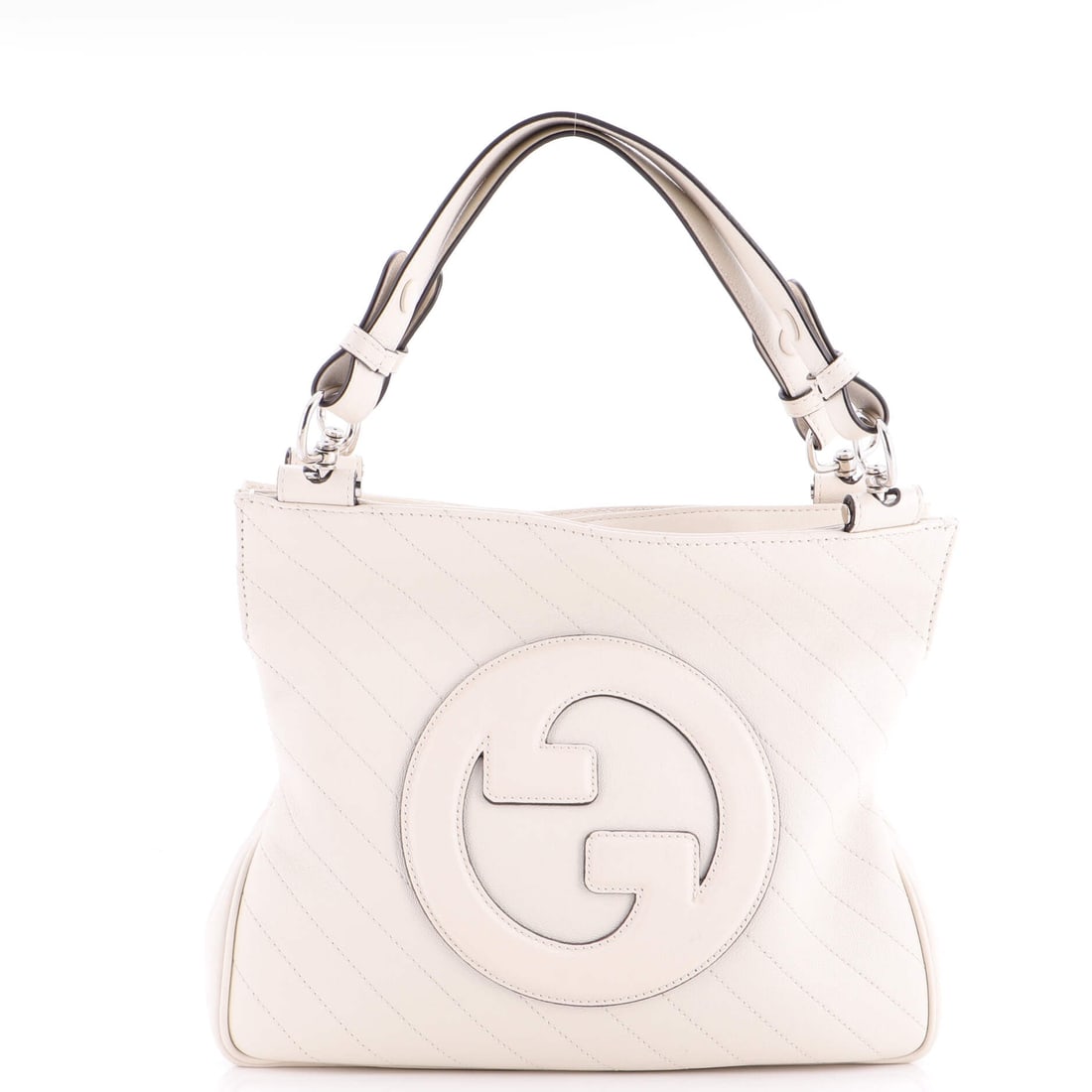 Gucci Blondie NM Tote, Diagonal Quilted Leather, Small: A study in poised practicality, this Gucci Blondie NM Tote in Diagonal Quilted Leather (Small) elevates without effort. Perfect from brunch to boardroom. The kind of investment that elevates every out