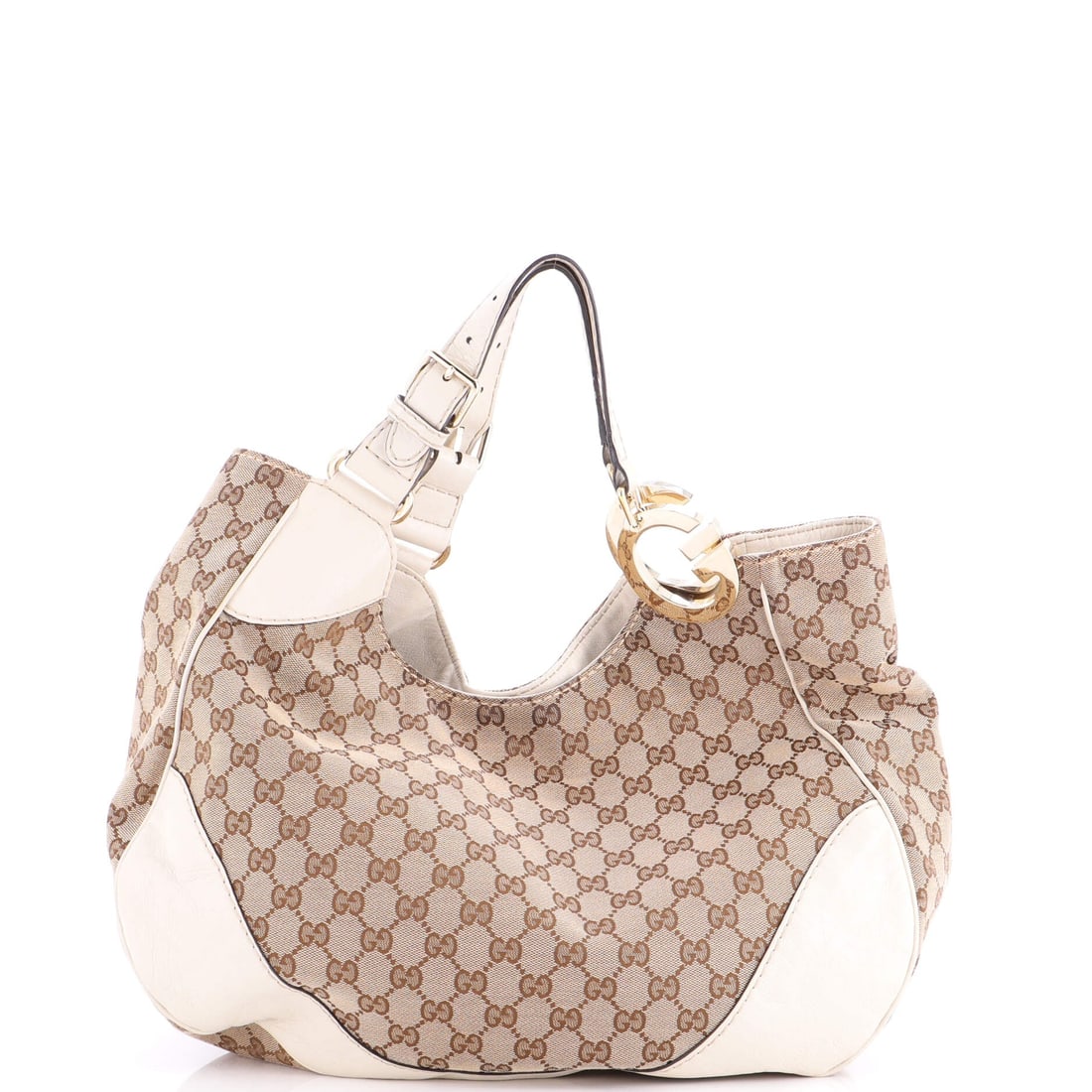 Gucci Charlotte Tote, GG Canvas with Leather, Large: Structured but soft, the Gucci Charlotte Tote in GG Canvas with Leather (Large) suits every stride. Made for a life lived beautifully, not busily. The kind of investment that elevates every outfit it 